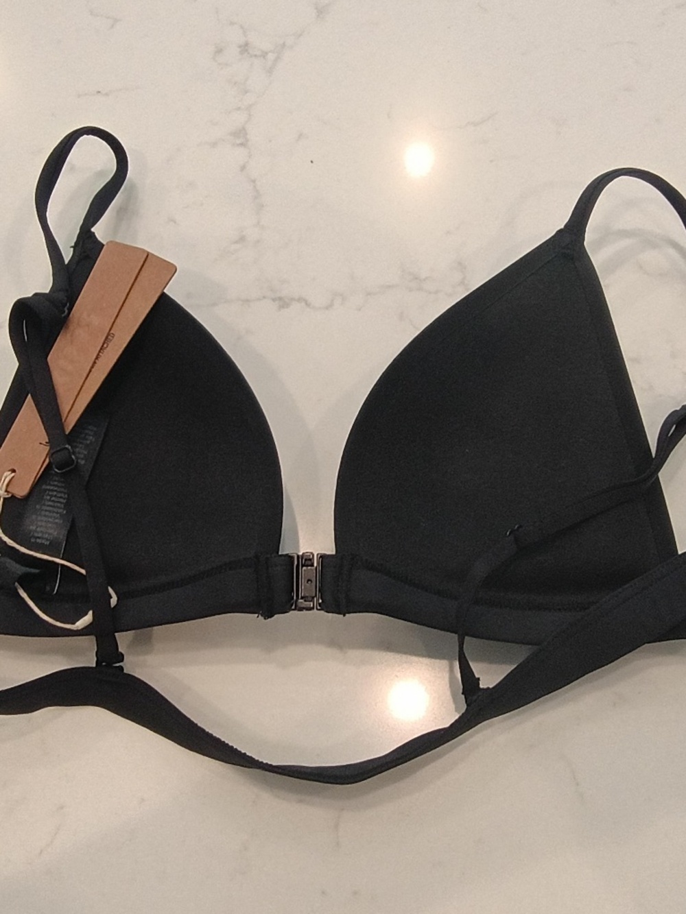 SKIMS 34 A Triangle Front Close Super Push-Up Bra Onyx NWT - Picture 6 of 7
